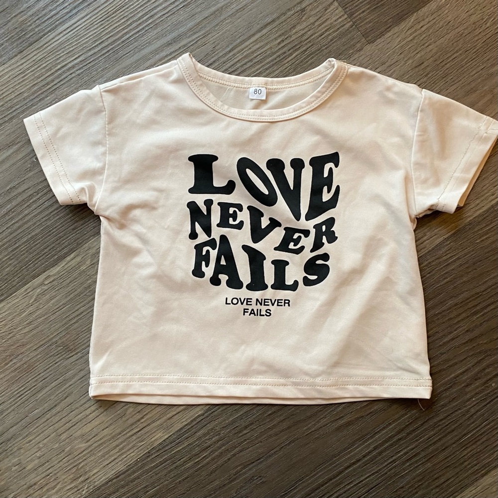Kids Beige Graphic T-Shirt